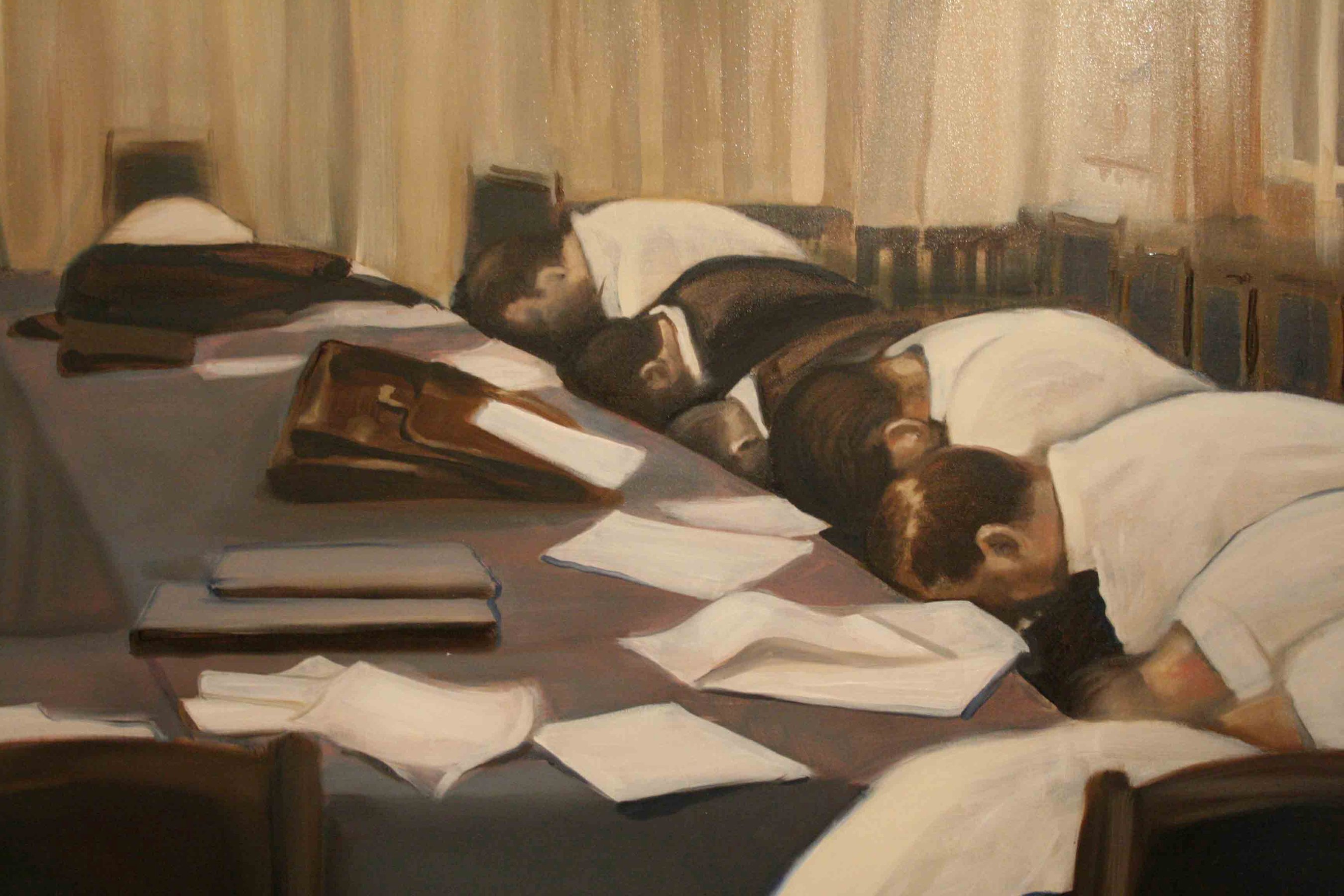 The Sleepers, 2011 oil on canvas 350 × 165 cm;