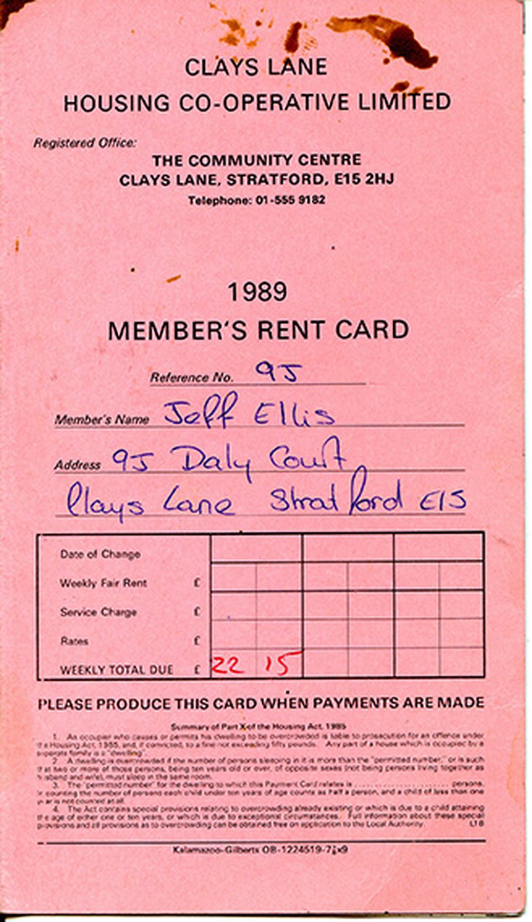 Clays Lane Live Archive, 2009-2012 archive held at Bishopsgate Institute, London