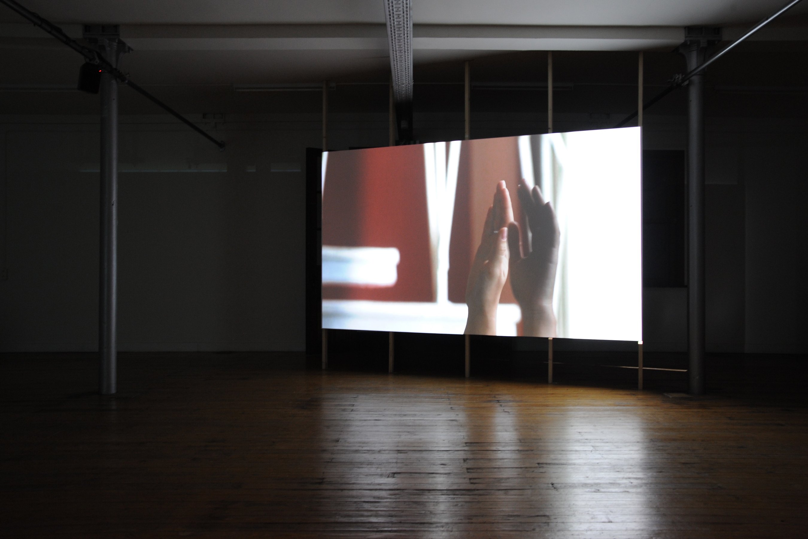 I’m Lost Without Your Rhythm, 2009, HD, 13’29'', loop, installation view, Playground, Stuk, Leuven, ph. by Liesbeth Bernaerts