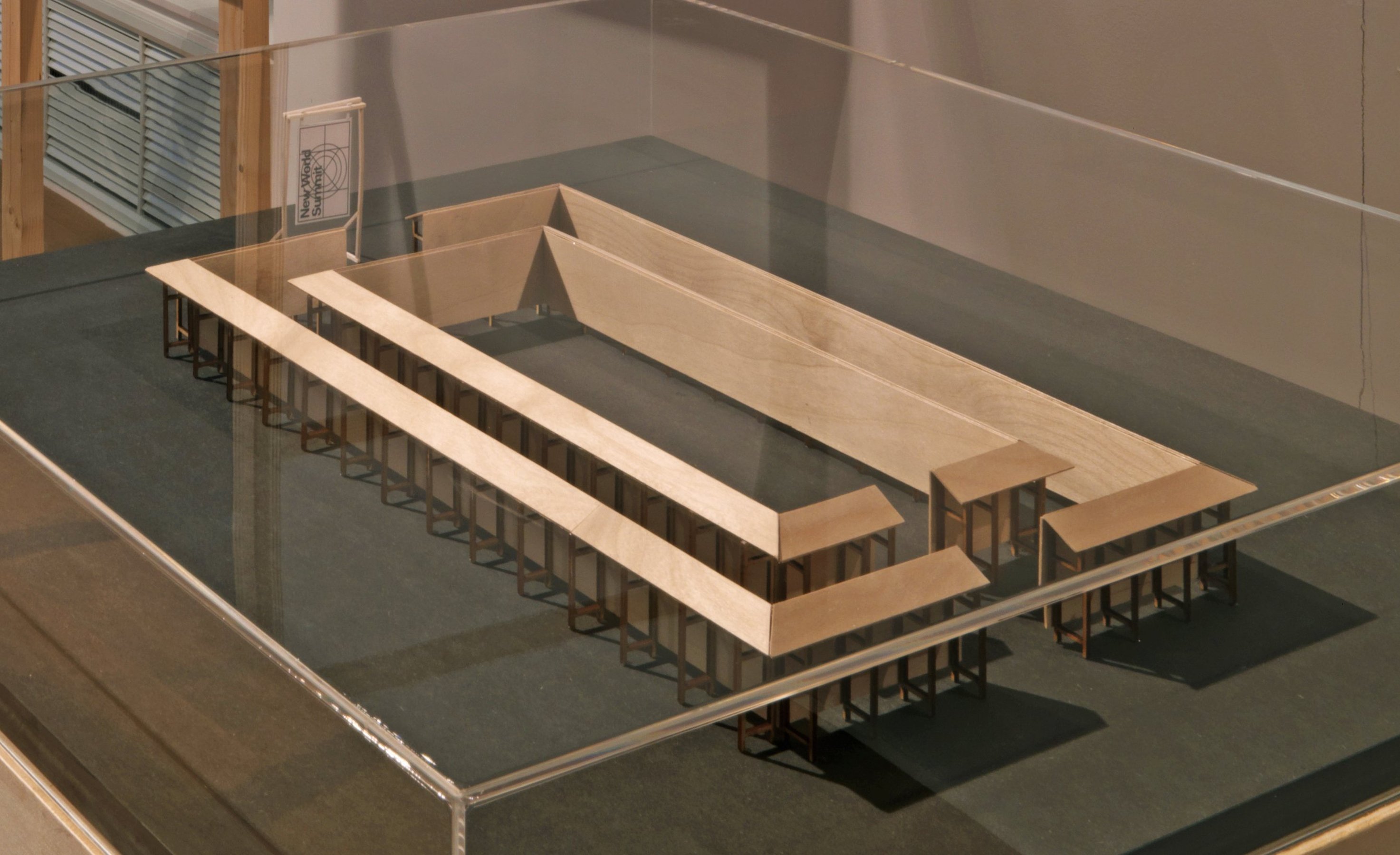 New World Summit - Leiden (architectural model), 2012 Maquette, plexiglass, wooden structure 700 × 700 × 1170 cm;