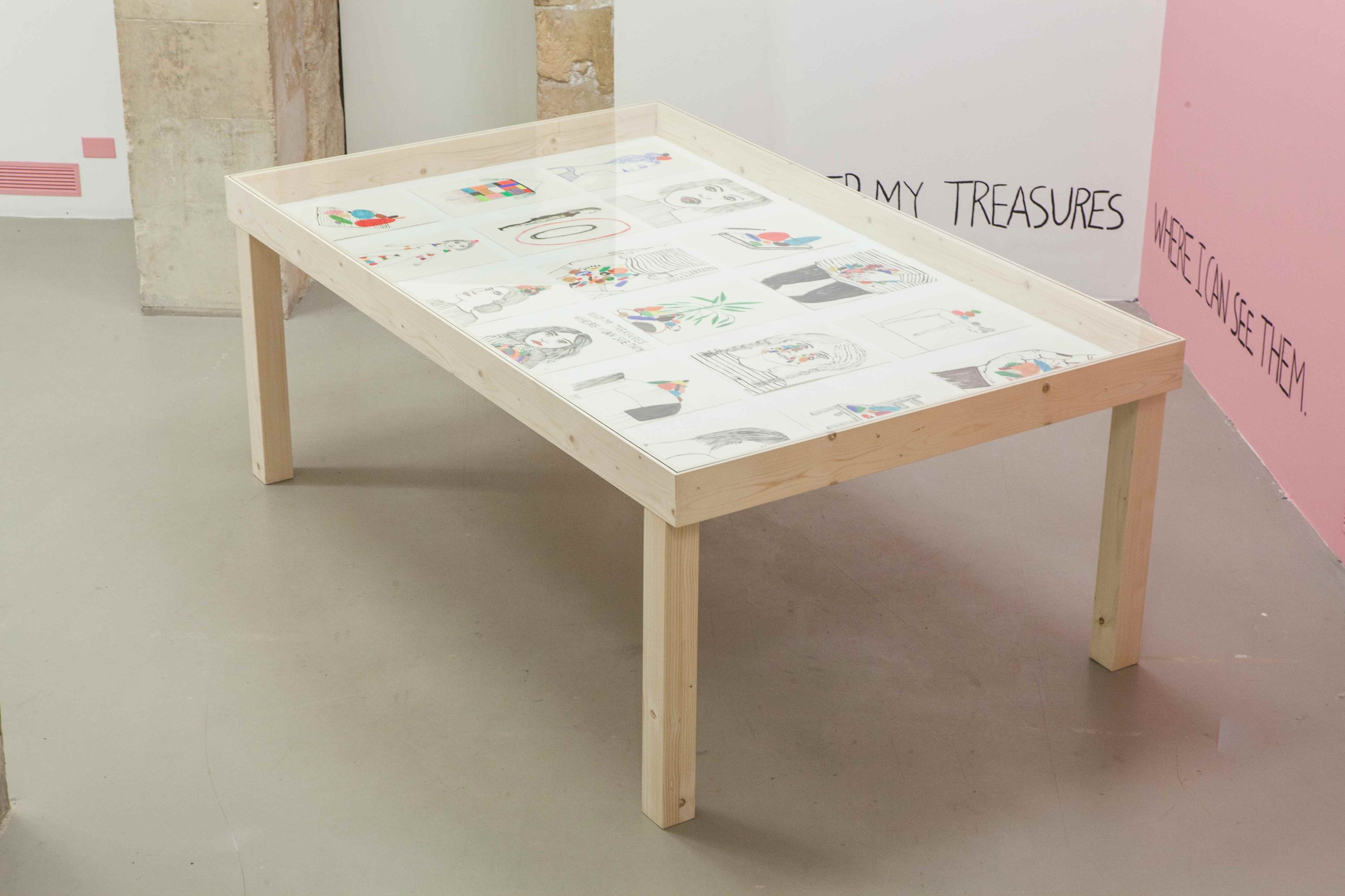 Alejandra Hernández Keep My Treasures Where I Can See Them installation view at Laveronica arte contemporanea, 2014  Ph: Francesco D'Amore