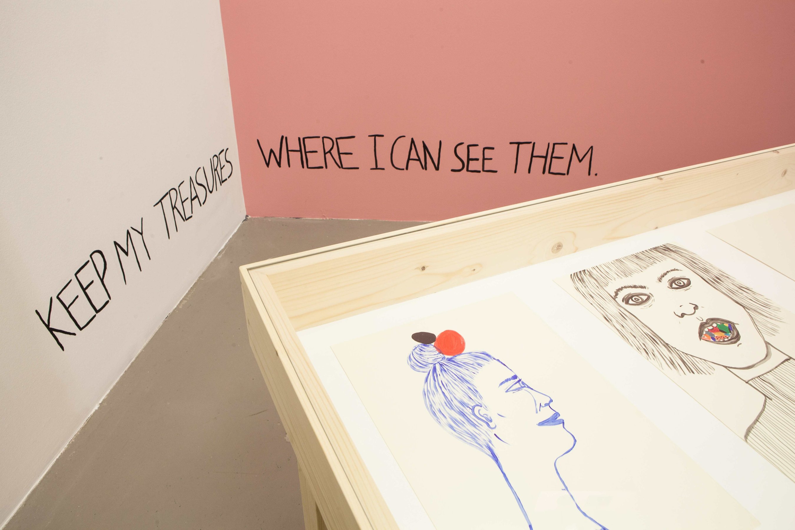 Alejandra Hernández Keep My Treasures Where I Can See Them installation view at Laveronica arte contemporanea, 2014  Ph: Francesco D'Amore