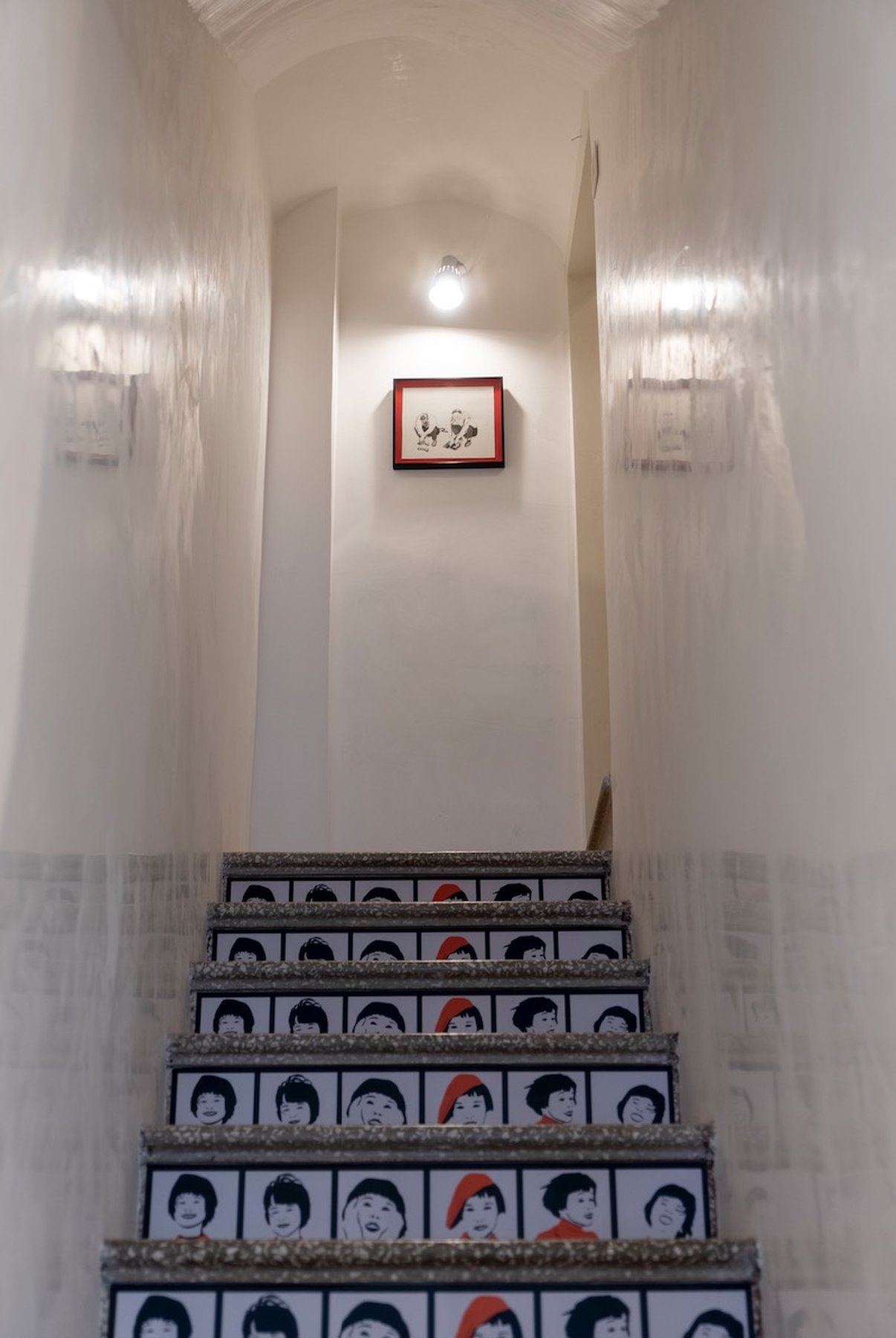 Installation view at Zazie bookshop, Modica, Adelita Husni Bey solo show, 2023