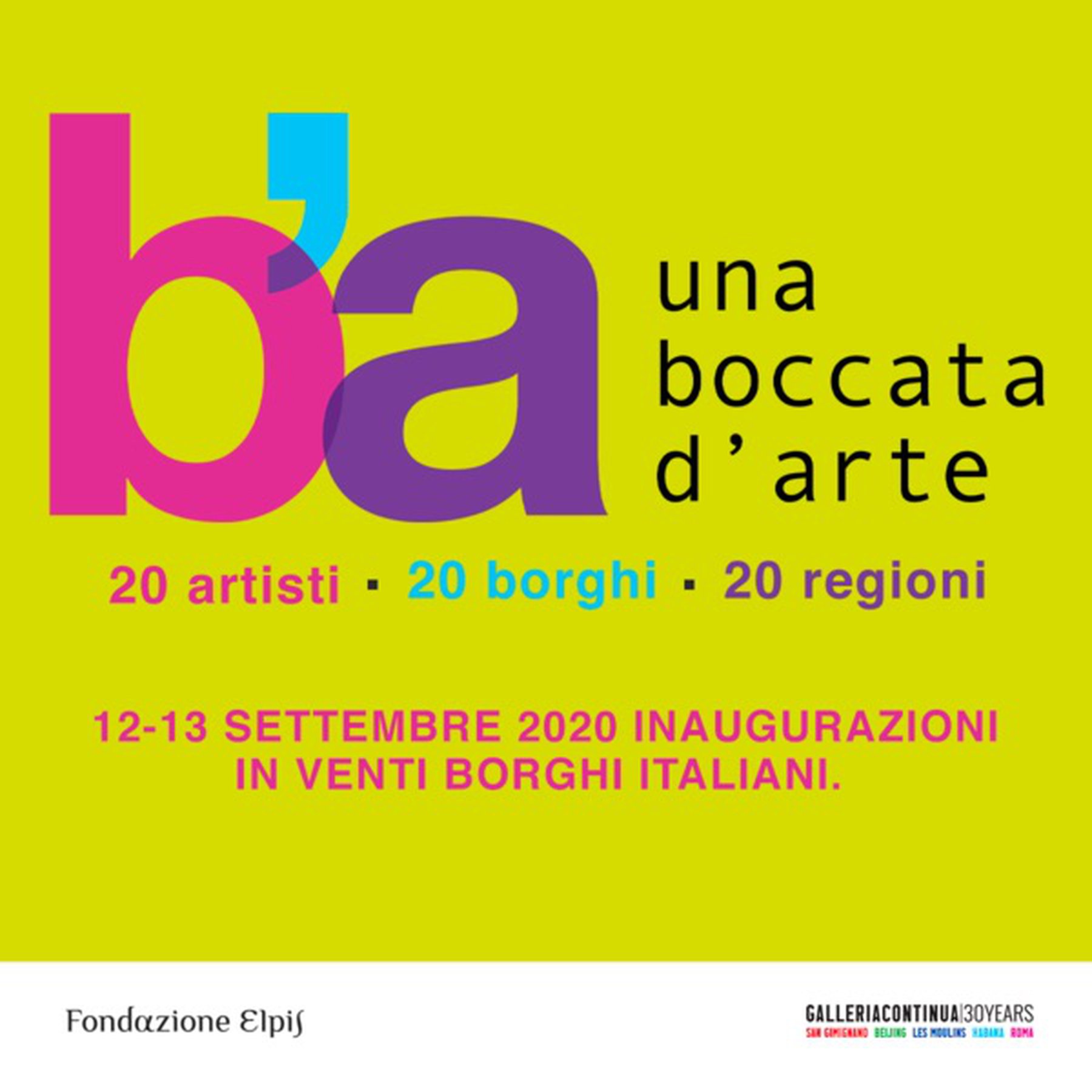 Una boccata d‘arte, 20 borghi, 20 artisti, 20 regioni