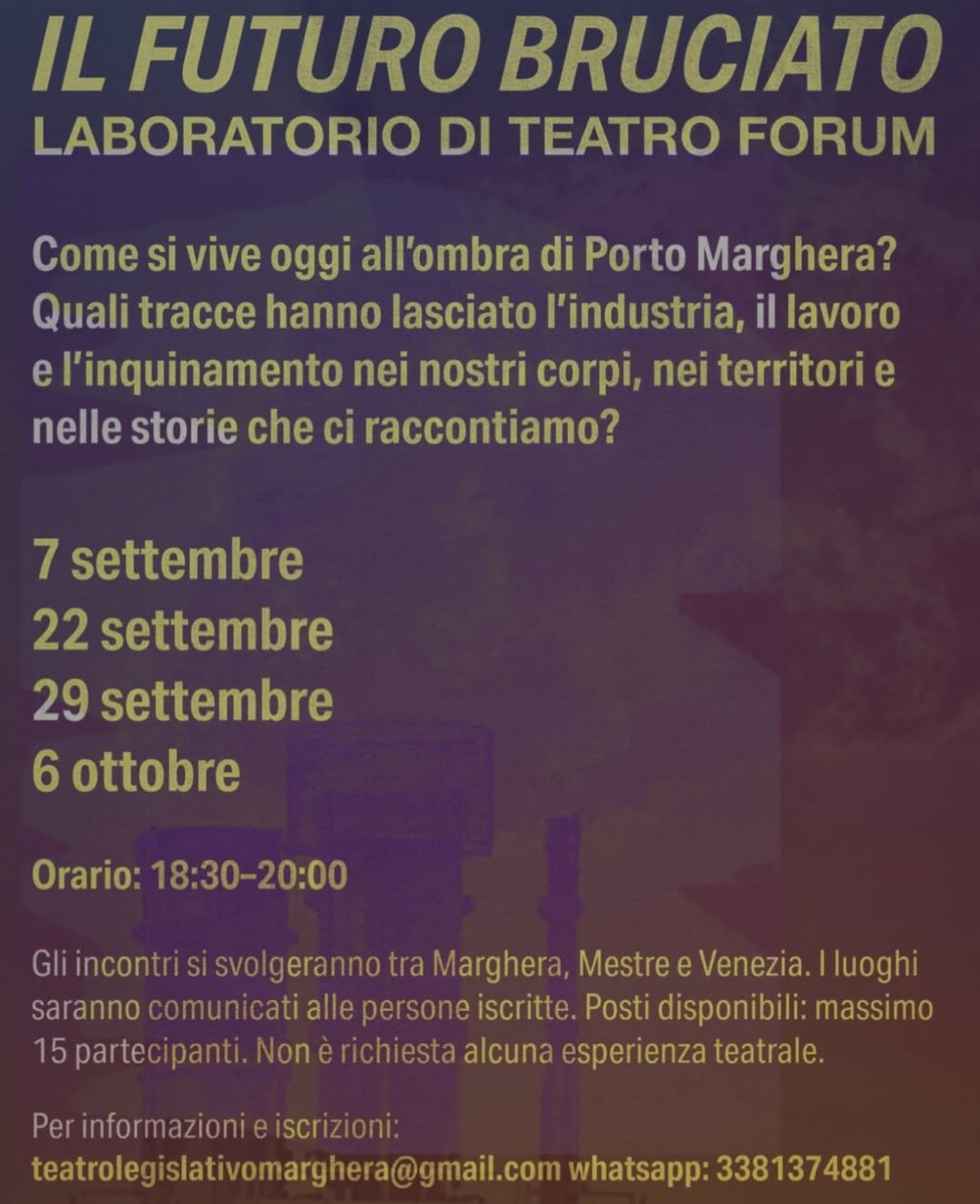 Il futuro bruciato - Laboratorio di teatro forum